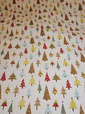 Newer queen sized Christmas tree quilt